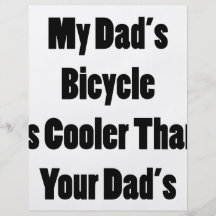Min pappa cykel är kylaren än din pappa personliga flygblad