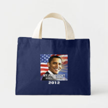 Min president Barack Obama 2012 toto (för flagga) Tygkassar