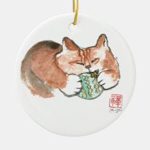 Min prydnad, min prydnad, något att säga kitty.en julgranskulor