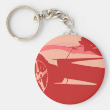 Min röda Corvette Nyckelringar