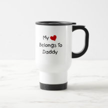 Min röda hjärta hör hemma till pappan kaffe koppar