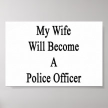 Min ska fru blir en polis affischer