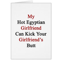 Min varma egyptiska flickvän kan sparka din Girlfr Kort