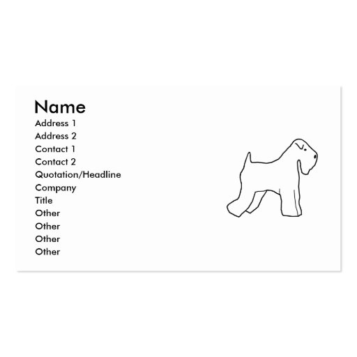 "Min Wheaten Terrier ", Visitkort