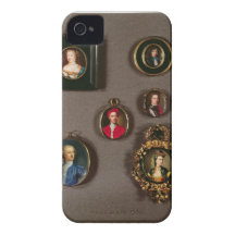 Miniatyrer från LtoR, TtoB: Frances Teresa Stuart, Case-Mate iPhone 4 Fodraler
