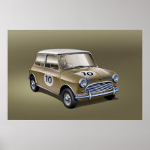 MiniCooper S1 affischguld