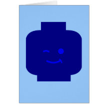 Minifig som blinkar huvudet skräddarsy by, min Min Hälsningskort