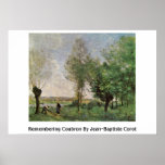 Minnas Coubron av Jean-Baptiste Corot Print