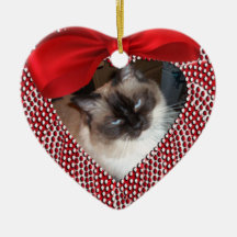 Minnes- hjärtformade prydnad för katt - JUL Julgranskulor