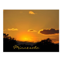 Minnesota solnedgång vykort