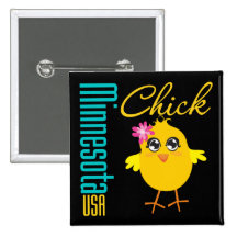 Minnesota USA chick Pins