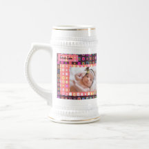 Minnessak för flickafödelsefoto kaffe kopp