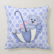 Minnessaken för blått för paraplynallepolka dots k