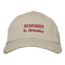 MINNS i November Broderad Baseball Keps