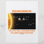 Minns: Pluto har ej längre planetarisk status Full Färg Flygblad