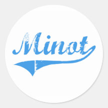 Minot Maine klassikerdesign Rund Klistermärke