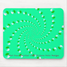 "MINT GRÖN SWIRLIES", Mousepad Mus Matta