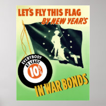 Minutemanflagga för världskrig två print
