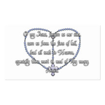 Miraculous Medal Rosary - Fátima Prayer Business Cards