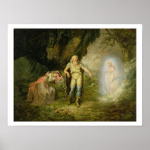 Miranda, Prospero och Ariel, från "stormen" by Affischer