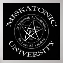 Miskatonic universitetenkanvastryck print
