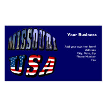 Missouri bild och USA text Visitkort Mall