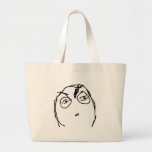 Misstänksamt ursinneansikte tote bags