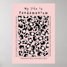 Mitt liv är pandaen-monium print