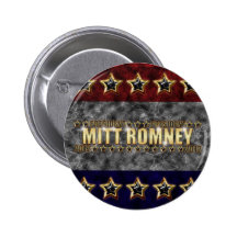 Mitt Romney stjärnor och Stripes. Knapp Med Nål