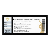 Mitzvah för konsertbiljettpub inbjudan i svart