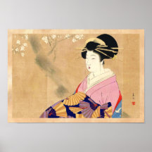 Miyagawa Shuntei Oiran japansk ukiyo-ekonst Print