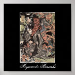 Miyamoto Musashi målning, C. 1800's Posters
