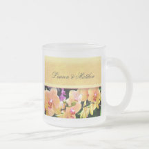 Mjuk buttercreamorchiddesign kaffe kopp