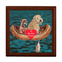 Mjuk-Jackad Wheaten Terrier - bästa vän Prydnadslåda