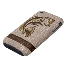 Mjuk Läder-Look fisk iPhone 3 Tough Cover