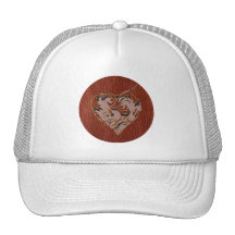 Mjuk Läder-Look valentin Trucker Kepsar
