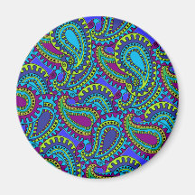 ModblåttPaisley magnet Magnet För Kylskåp