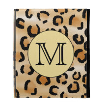 Modell för tryck för personligMonogramLeopard