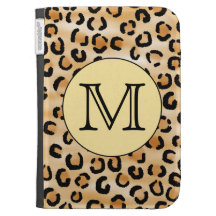 Modell för tryck för personligMonogramLeopard