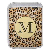 Modell för tryck för personligMonogramLeopard iPad Sleeve