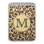 Modell för tryck för personligMonogramLeopard Sleeve För MacBook Air