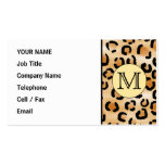 Modell för tryck för personligMonogramLeopard Visitkort Mall