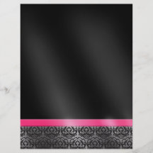 Moderiktig damastast rosa och svart reklamblad flygblad