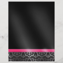Moderiktig damastast rosa och svart reklamblad flygblad
