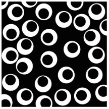 Moderiktig svartvit retro design cut out