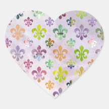 Moderiktig vattenfärg Målning Fleur De Lis Mönstra Klistermärken