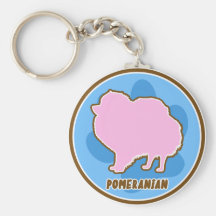 Moderiktiga Pomeranian Nyckelring
