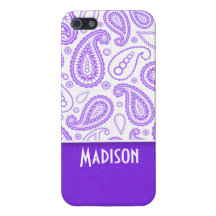 Moderiktiga purpurfärgade Paisley iPhone 5 Skydd