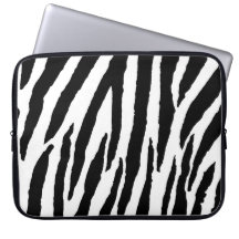 Moderiktigt svartvitt zebra mönstrad datorskydd