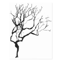 Moderiktigt wintry naturträd vykort